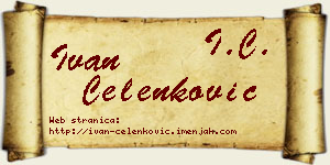 Ivan Čelenković vizit kartica
